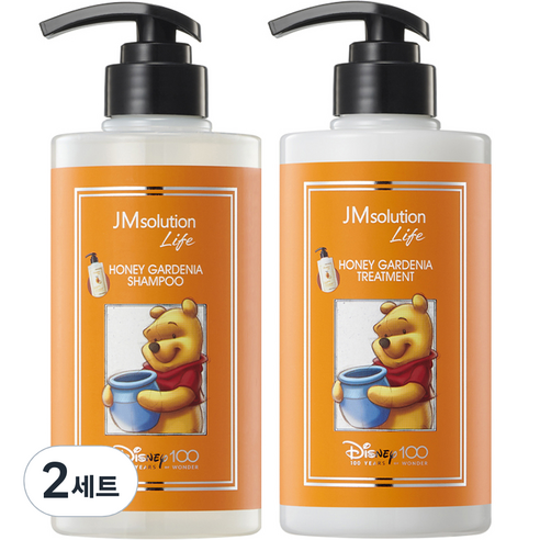 제이엠솔루션 라이프 디즈니100 에디션 허니 가드니아 샴푸 500ml + 트리트먼트 500ml 세트, 2세트