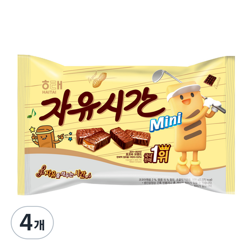 자유시간 미니 초콜릿, 500g, 4개