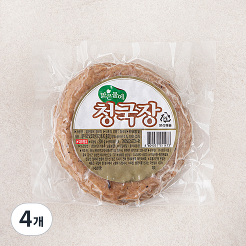 맑은물에 청국장, 200g, 4개