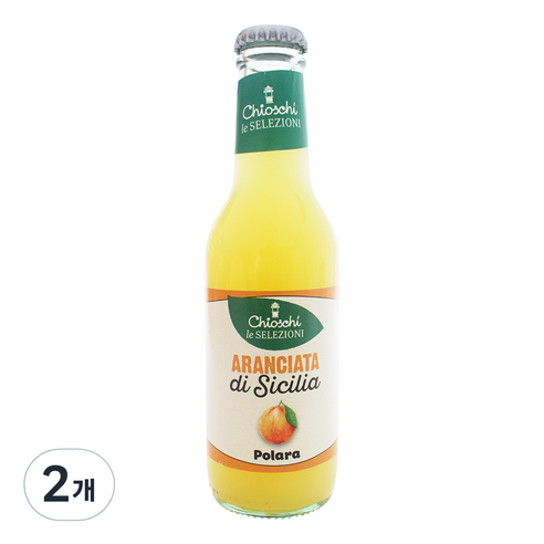 폴라라 치오스치 아란시아타 오렌지맛 탄산음료, 200ml, 2개