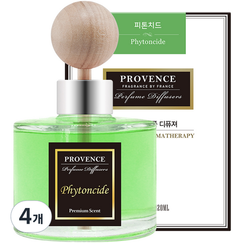 더허브샵 프로방스 퍼퓸 차량용 디퓨저 120ml, 피톤치드, 4개