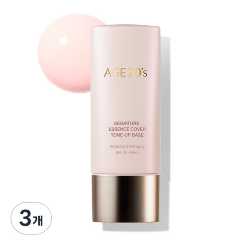 에이지투웨니스 시그니처 에센스 커버 톤업베이스 40ml, 1호(핑크), 3개