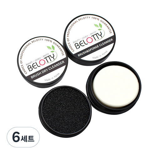 벨로티 메이크업 브러쉬 클렌저 세트, 6세트