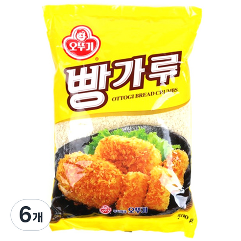 오뚜기 빵가루, 500g, 6개