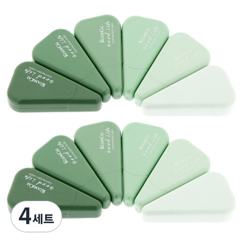 그라데이션 삼각 수정테이프 6종 x 2p 세트, 올리브, 8세트