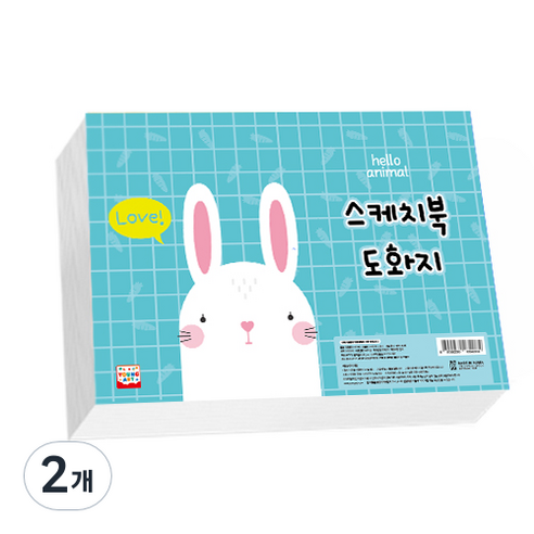 영아트 스케치북 도화지 150매, 2개, 8절