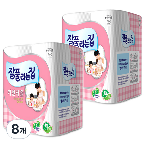 잘풀리는집 천연펄프 키친타올 150매, 32개