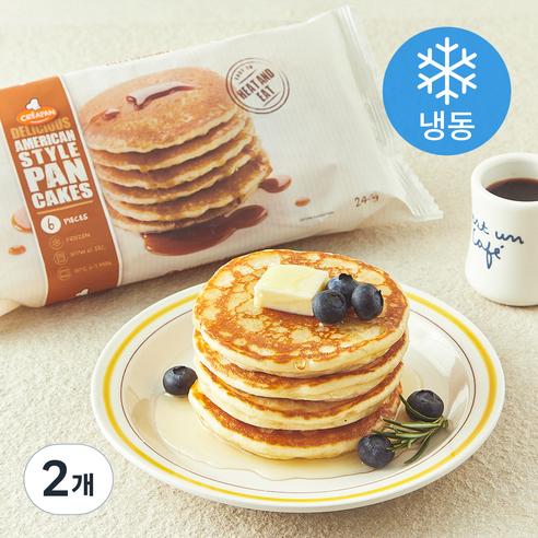 크레아팬 딜리셔스 아메리칸 스타일 팬케이크 (냉동), 240g, 2개