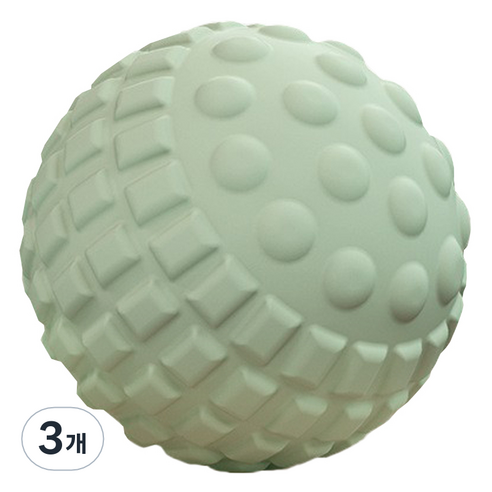ACDI 스트레칭 마사지 3D 4포인트 마사지 볼 싱글, 3개, 그린