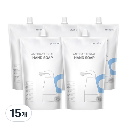 퓨어닷 유아 핸드워시, 무향, 15개, 500ml