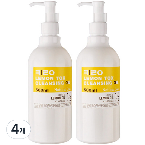 내추럴수 키로 레몬 톡스 클렌징 오일, 500ml, 4개