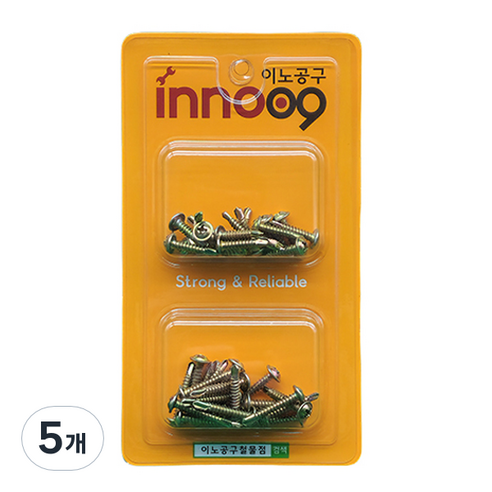 이노공구 와셔머리 직결나사 색 2종 x 20p 세트 NIT217, 5개