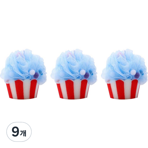 원이네 아이스크림 무지개 캐릭터 샤워볼, 블루 컵 아이스크림, 1개입, 9개