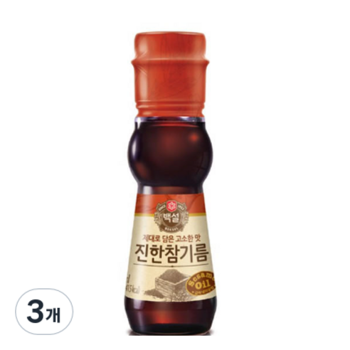 백설 진한참기름 병, 80ml, 3개