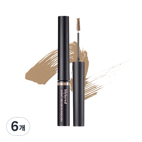 릴리바이레드 스키니 메스 브로우 마스카라 3.5g, 06 애쉬브라운, 6개