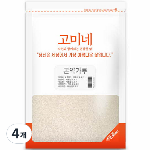 고미네 곤약가루, 100g, 4개