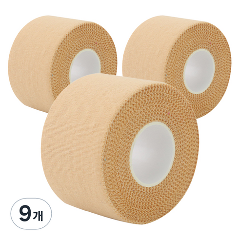 크리다 KRIDA C-tape 스포츠 테이프 살구 3.8cm x 9.1m, 9개, 1개입
