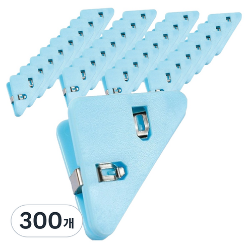 마켓감성 삼각 핸드북 클립 하늘색, 300개, 1개입