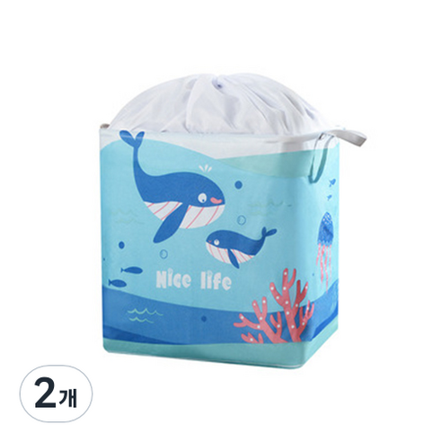 시원한 캐릭터 이불 의류 대용량 수납함 80L, 01, 2개