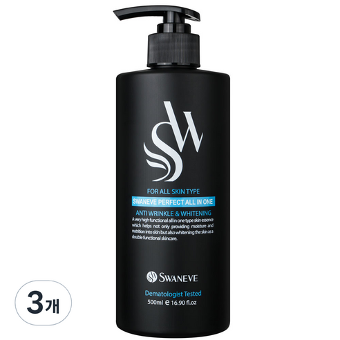 스와니브 퍼펙트 올인원 남성 스킨로션 에센스, 500ml, 3개