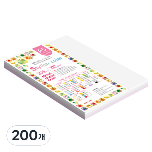 종이문화 SN 스타일리쉬 노멀 두꺼운 혼합색지 205g 09 Purple Tone, 200개