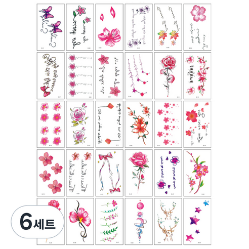달모아 타투 스티커 30종 세트, B, 6세트