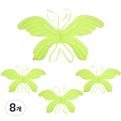 MEO 홈 클럽 생일파티 빅 나비 날개풍선 마카롱 122 x 89 cm, 그린, 8개