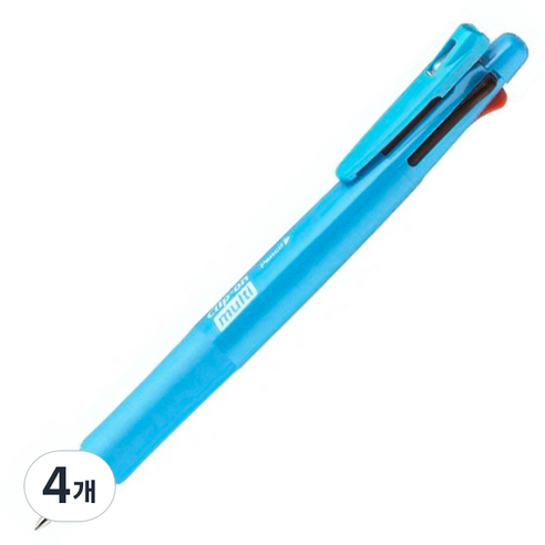 제브라 클립온멀티 다색펜 B4SA1, 후레쉬블루, 4개
