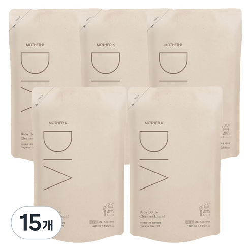 마더케이 유아용 디아 젖병세정제 리필형, 400ml, 15개