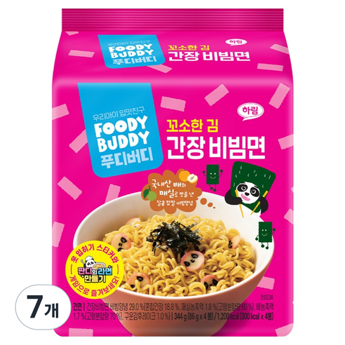 푸디버디 간장 비빔면 86g, 28개