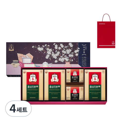 정관장 다보록 감사 휘편+쇼핑백, 4세트