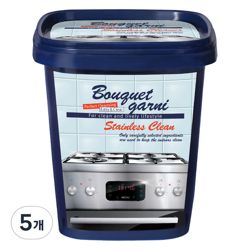 부케가르니 스테인리스 찌든때 지우개 클리너, 500g, 5개