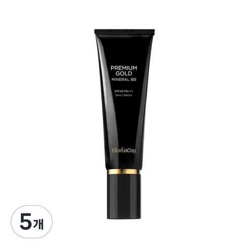엘리샤코이 프리미엄 골드 미네랄 BB크림 SPF45 PA+++ 50ml, 화사한 내추럴 베이지, 5개