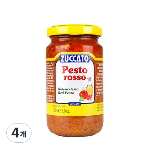 주카토 레드페스토 소스, 190g, 4개