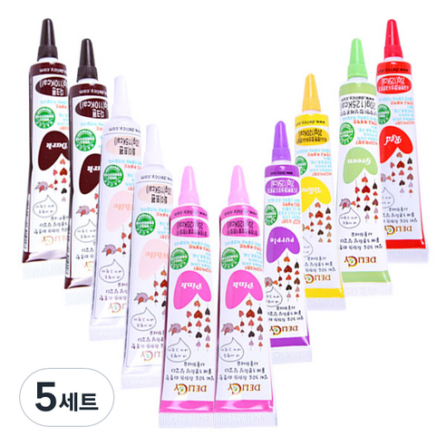 상상앤드 초코 데코 펜 다크 2p + 화이트 2p + 딸기 2p + 메론 + 사과 + 바나나 + 포도 세트, 20g, 5세트