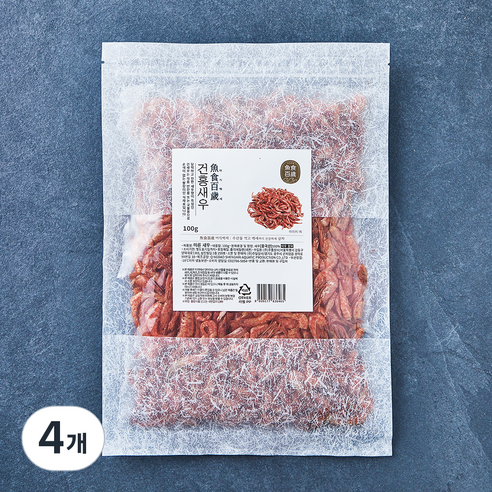 어식백세 건홍새우, 100g, 4개