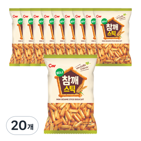 청우식품 미니참깨스틱, 370g, 20개