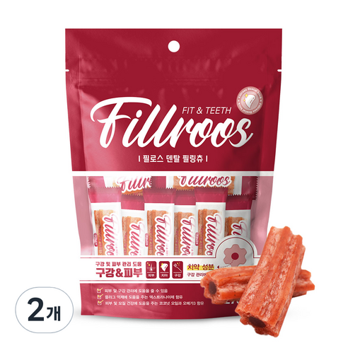 필로스 필링츄 덴탈껌, 구강 + 피부건강, 270g, 2개