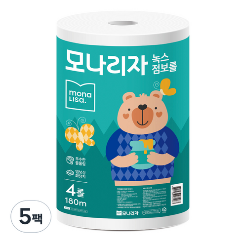 모나리자 2겹 점보롤 180m, 5팩, 4롤