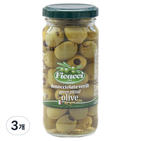 피카치 그린올리브 절임 씨제거, 3개, 240g