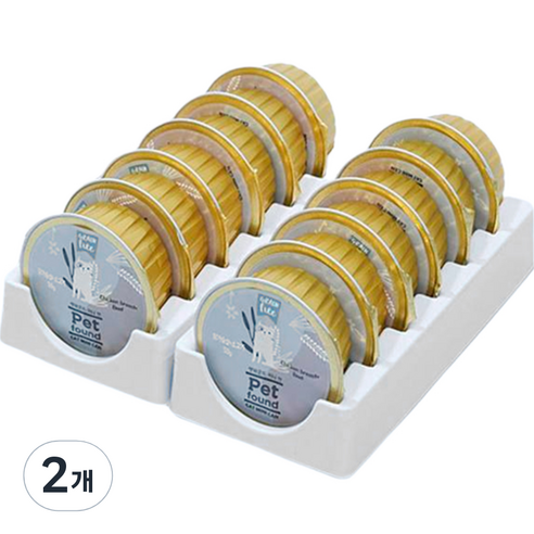 펫파운드 고양이 미니 캔 간식, 닭가슴살+소고기 혼합맛, 600g, 2개