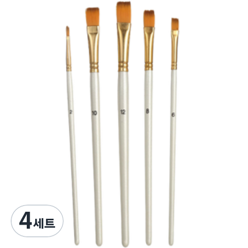 아베른 아티스트 수채 유화 붓 세트 C, 2, 6, 8, 10, 12호, 4세트