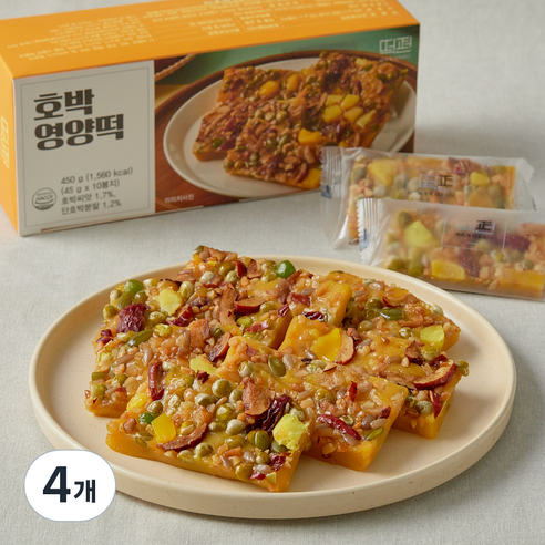 떡편 갓 만든 호박영양떡, 45g, 10개입, 4개