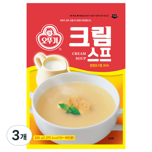 오뚜기 크림스프, 300g, 3개