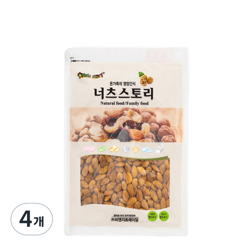 너츠스토리 통 아몬드, 4개, 500g