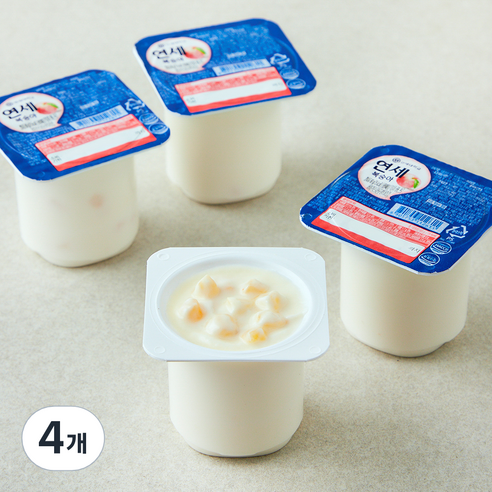 연세유업 연세 요거트 복숭아, 80g, 4개입, 4개
