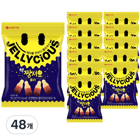 롯데제과 핵짱셔요 젤리 콜라, 50g, 48개