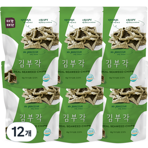 티각태각 찹쌀 김부각, 60g, 12개