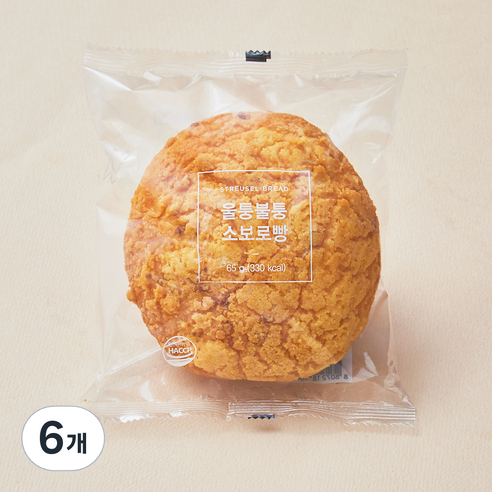 신라명과 울퉁불퉁 소보로빵, 65g, 1개입, 6개
