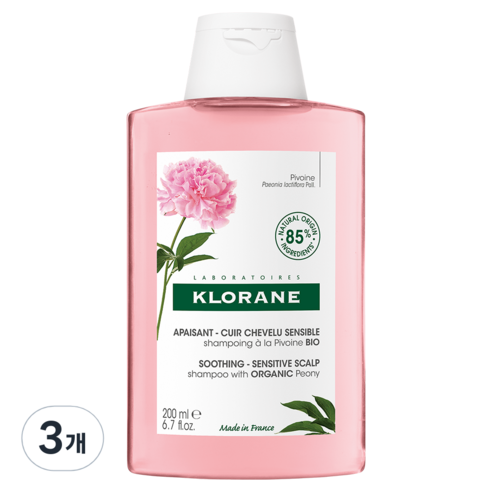 클로란 피오니 샴푸 프림로즈향, 200ml, 3개